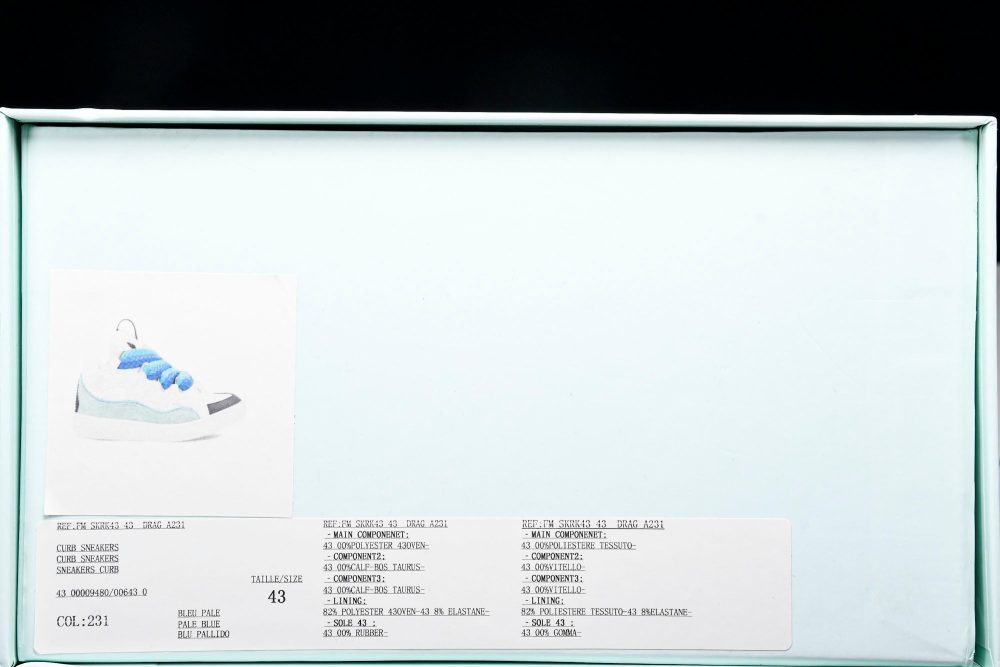 Lanvin Curb Sneaker 'White Blue' - Image 30