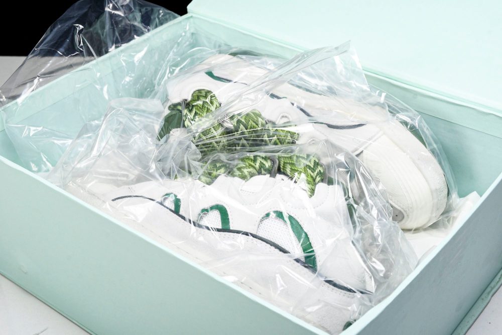 Lanvin Curb Sneaker 'White Green' - Image 25