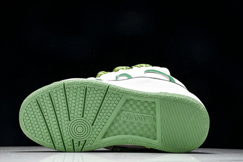 Lanvin Curb Sneaker 'White Green' - Image 5