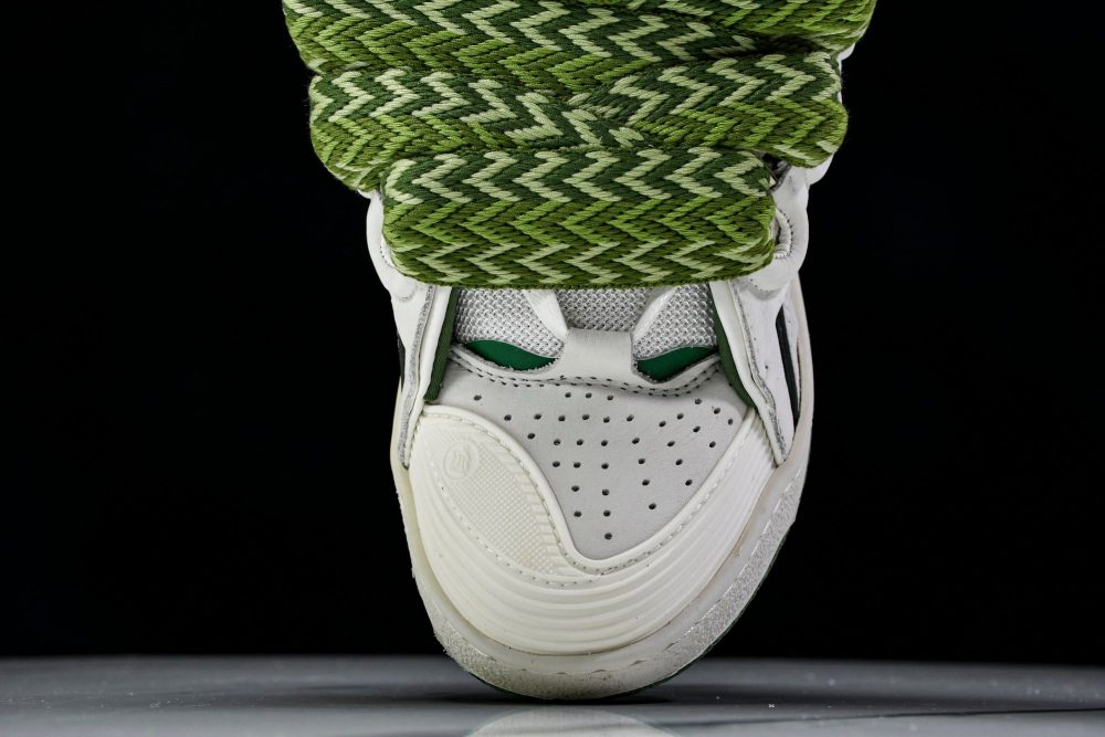Lanvin Curb Sneaker 'White Green' - Image 6