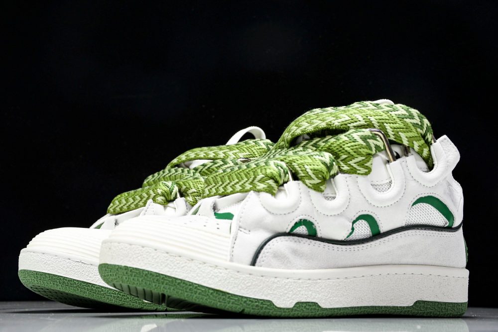 Lanvin Curb Sneaker 'White Green' - Image 2
