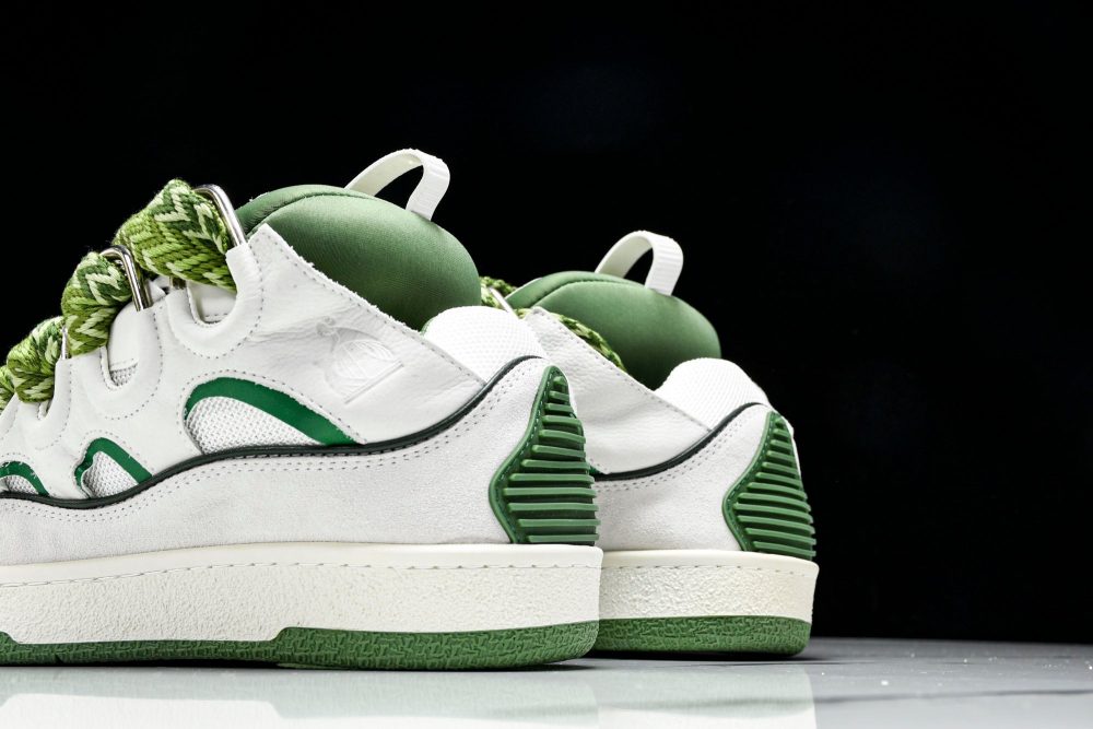 Lanvin Curb Sneaker 'White Green' - Image 12
