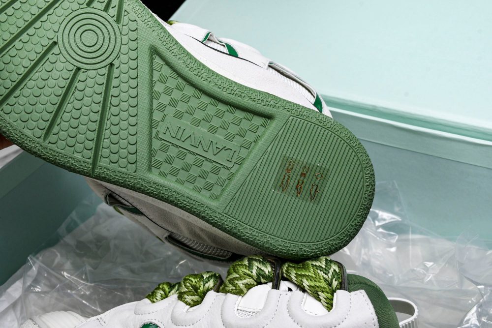 Lanvin Curb Sneaker 'White Green' - Image 27