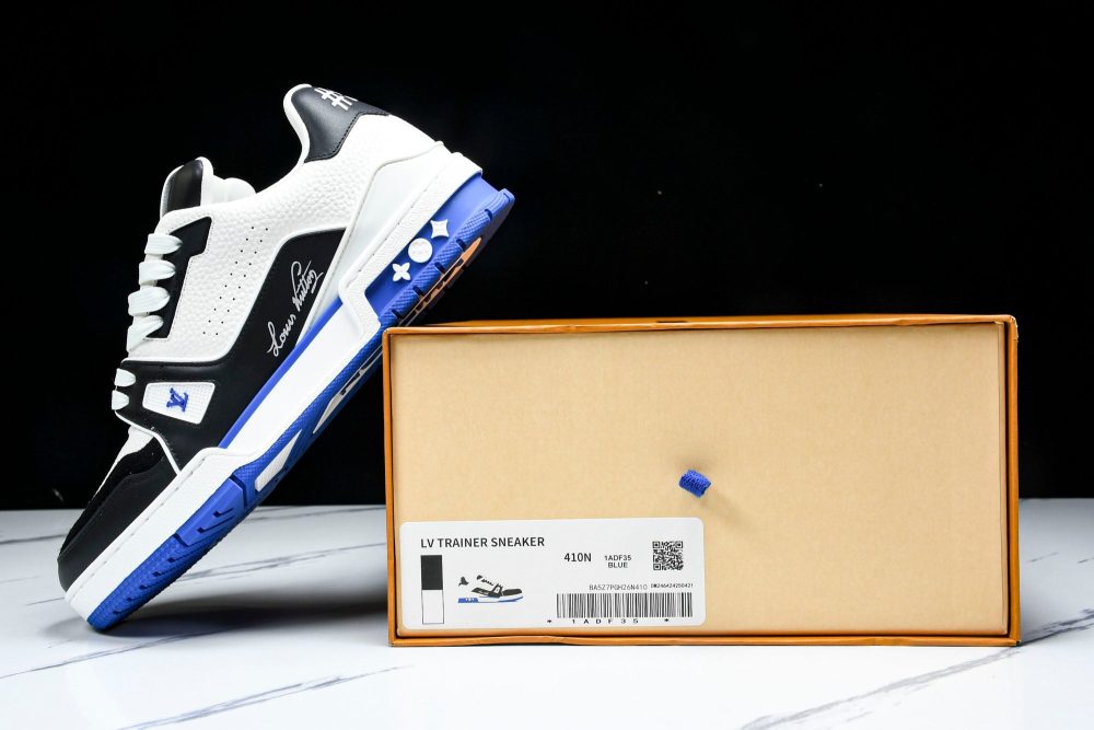 Louis Vuittоп Trainer Low 'Black White Blue Sole' - Image 20