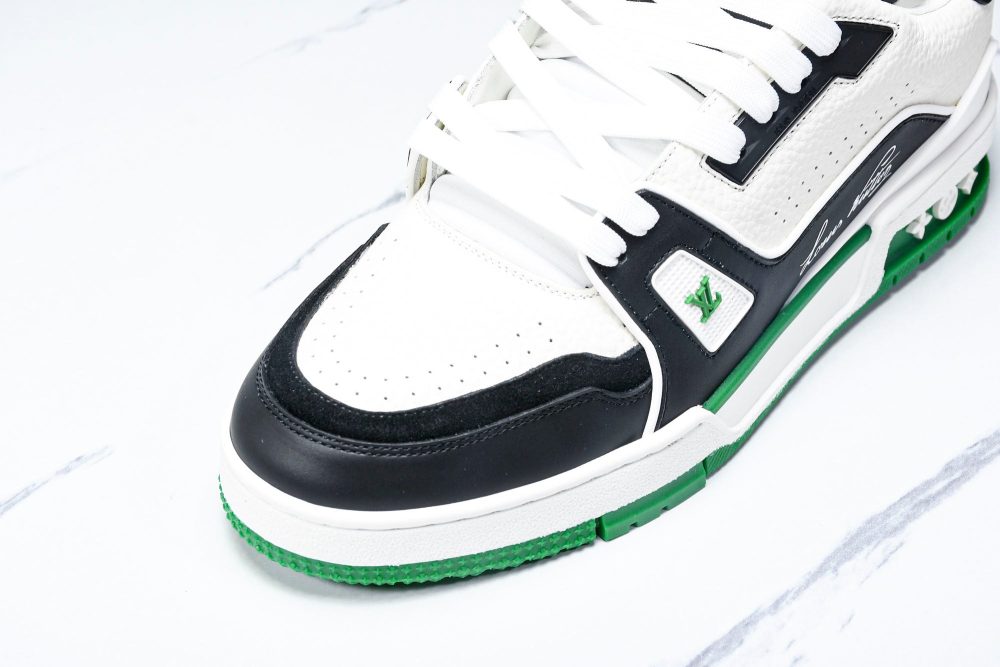 Louis Vuittоп Trainer Low 'Black White Green Sole' - Image 15