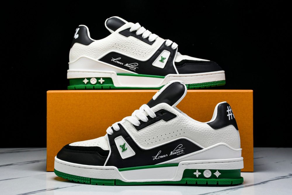 Louis Vuittоп Trainer Low 'Black White Green Sole' - Image 16