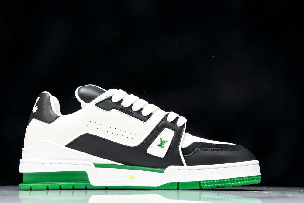 Louis Vuittоп Trainer Low 'Black White Green Sole' - Image 3