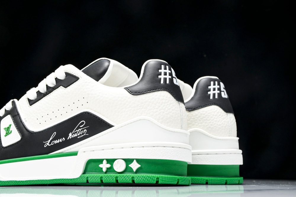 Louis Vuittоп Trainer Low 'Black White Green Sole' - Image 8