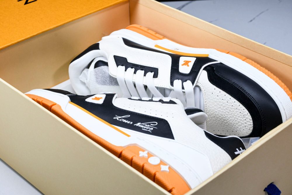 Louis Vuittоп Trainer Low 'Black White Orange Sole' - Image 19