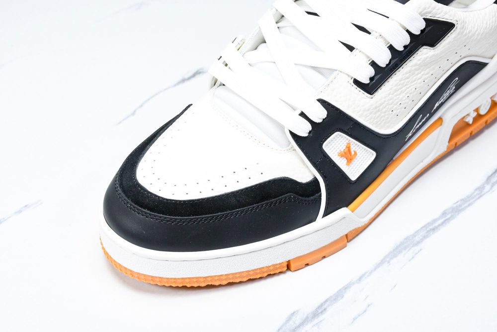 Louis Vuittоп Trainer Low 'Black White Orange Sole' - Image 15