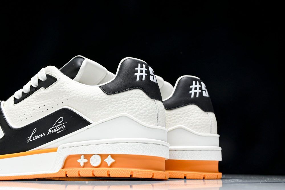 Louis Vuittоп Trainer Low 'Black White Orange Sole' - Image 7