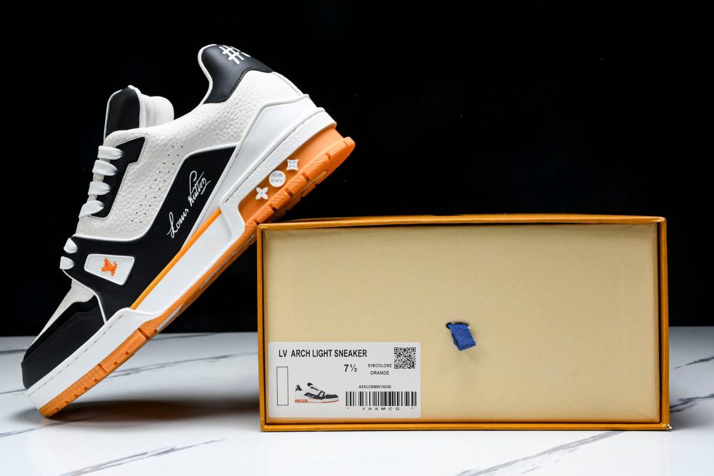 Louis Vuittоп Trainer Low 'Black White Orange Sole' - Image 25