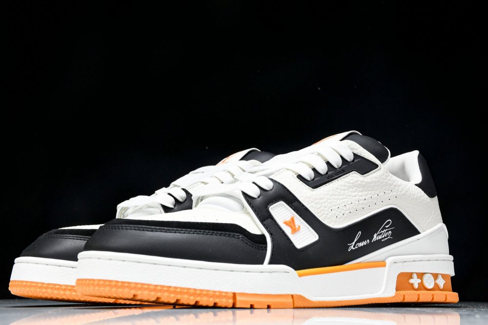 Louis Vuittоп Trainer Low 'Black White Orange Sole' - Image 2