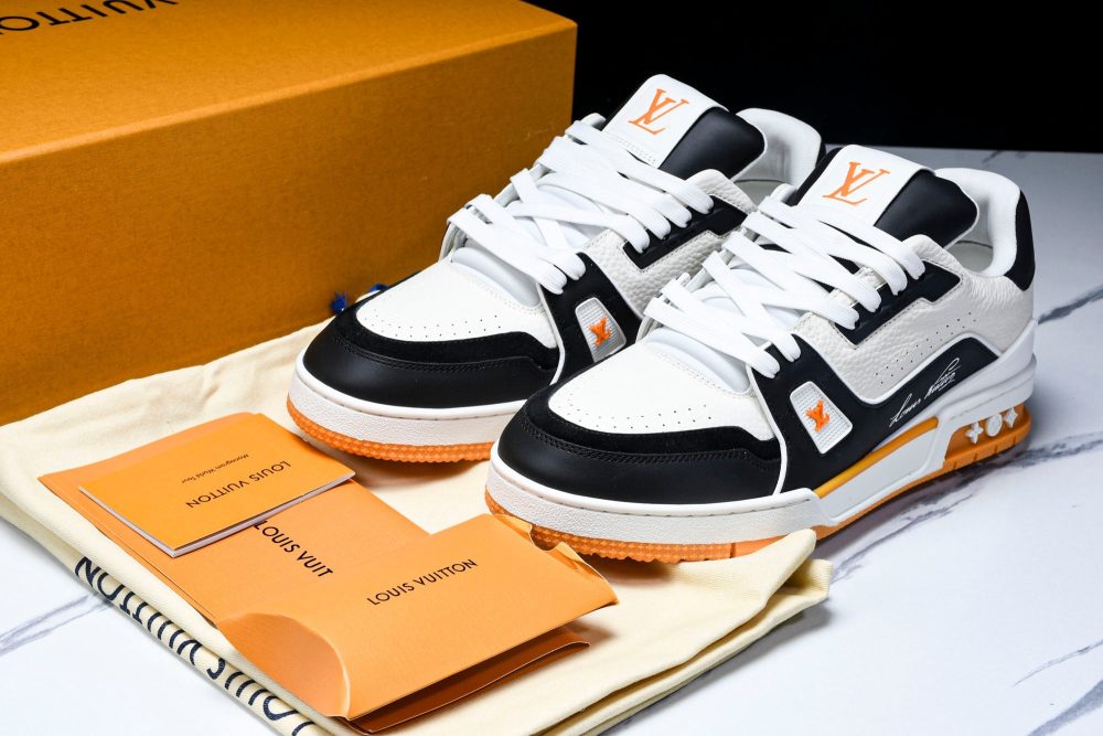 Louis Vuittоп Trainer Low 'Black White Orange Sole' - Image 17