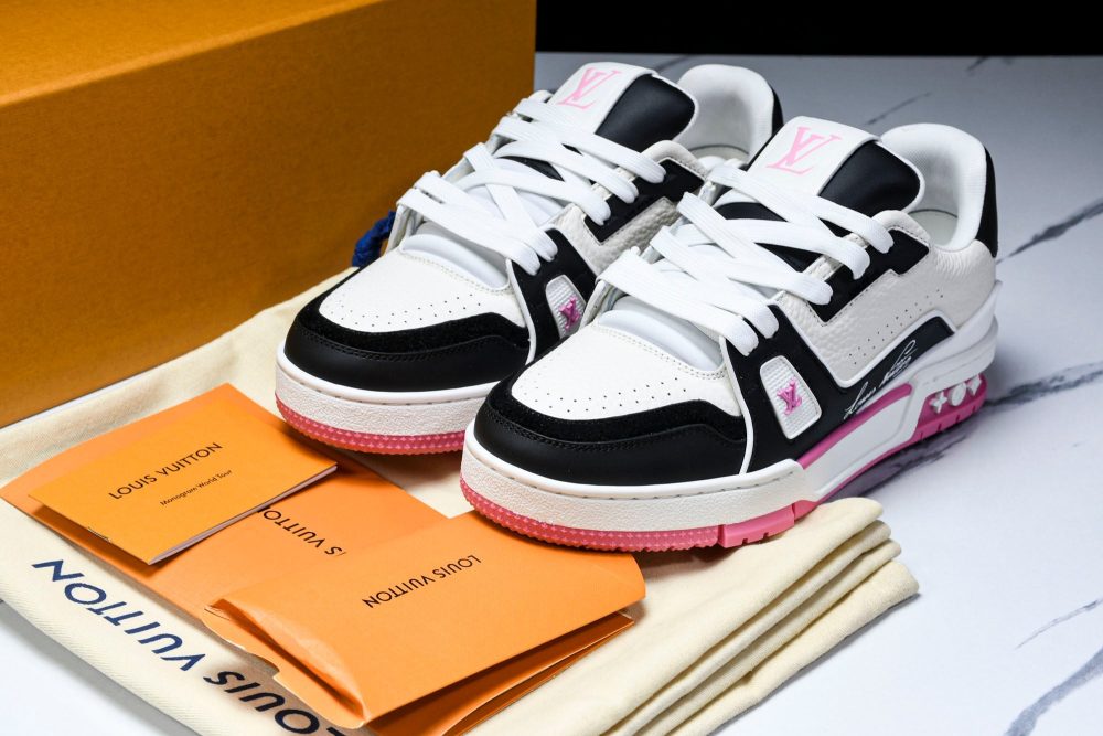 Louis Vuittоп Trainer Low 'Black White Pink Sole' - Image 19