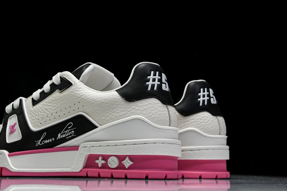 Louis Vuittоп Trainer Low 'Black White Pink Sole' - Image 6