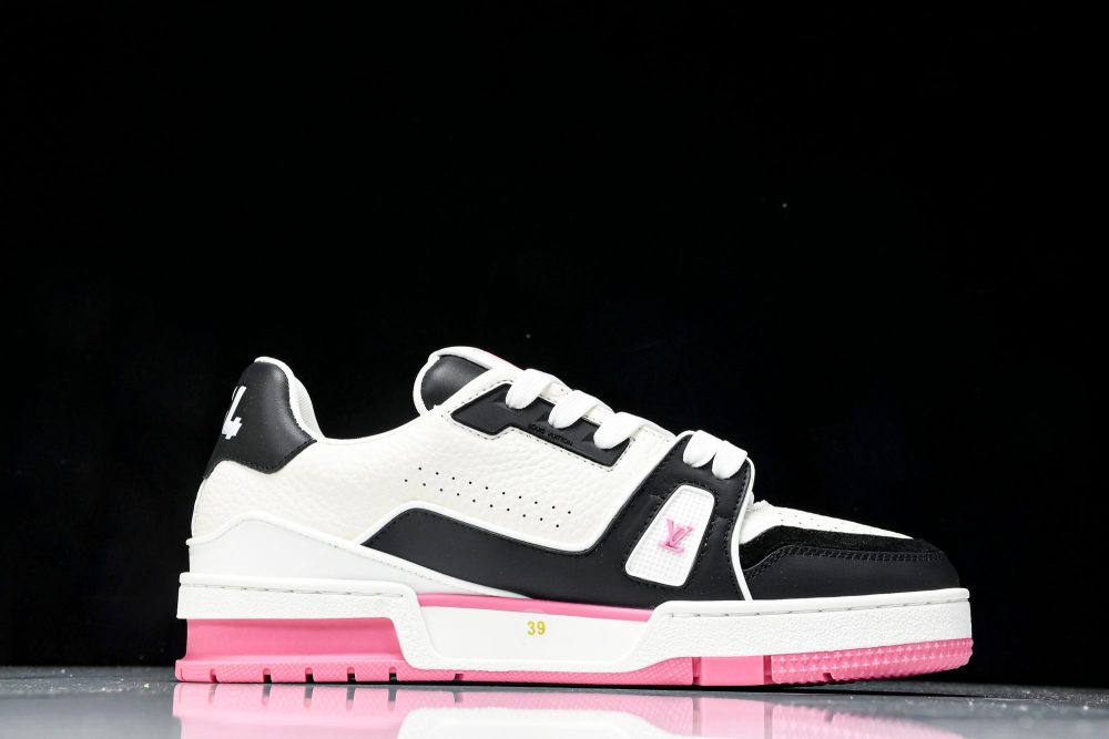 Louis Vuittоп Trainer Low 'Black White Pink Sole' - Image 3