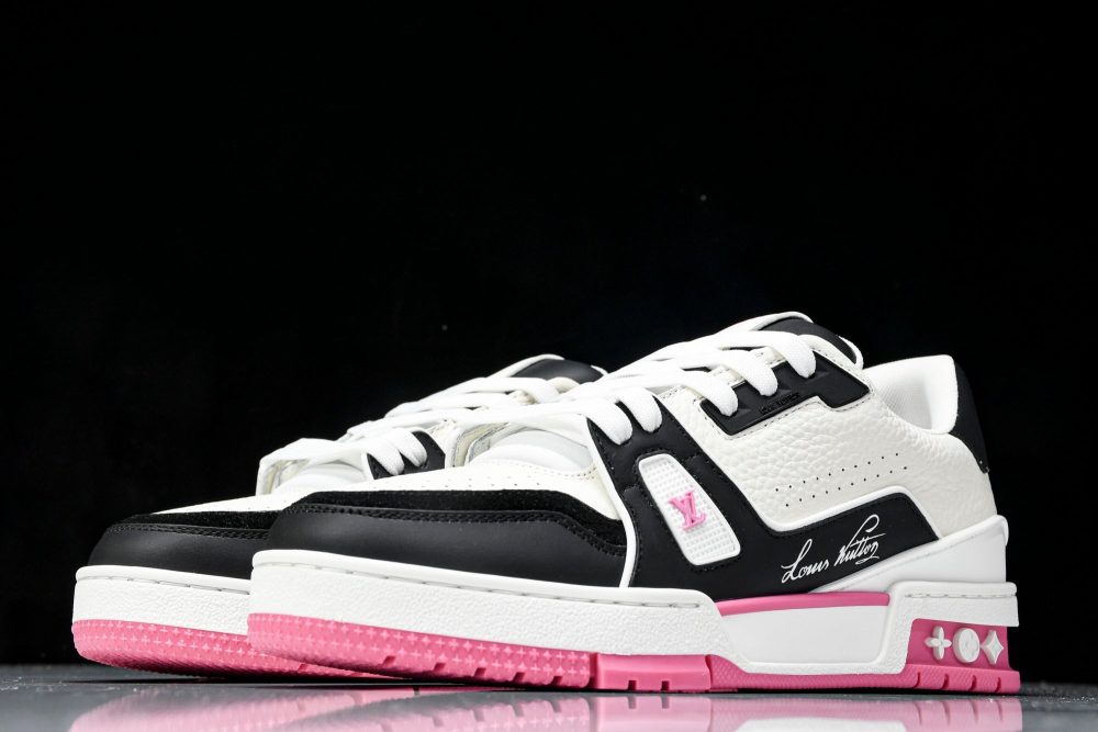 Louis Vuittоп Trainer Low 'Black White Pink Sole' - Image 2