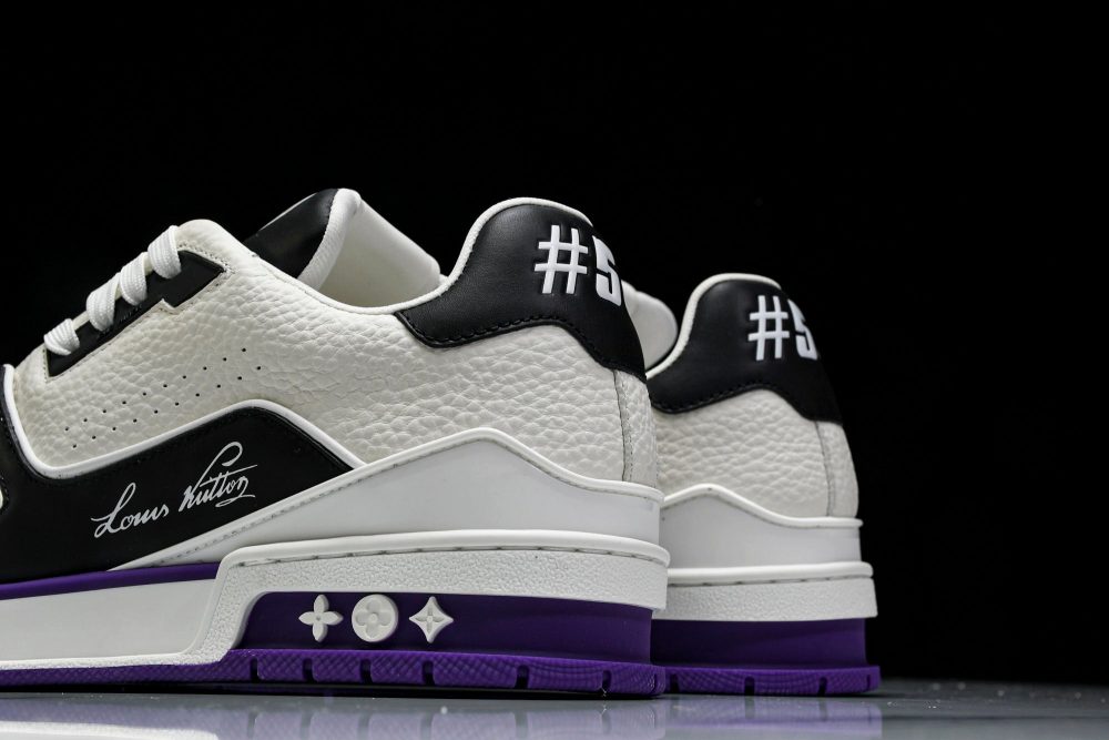 Louis Vuittоп Trainer Low 'Black White Violet Sole' - Image 7