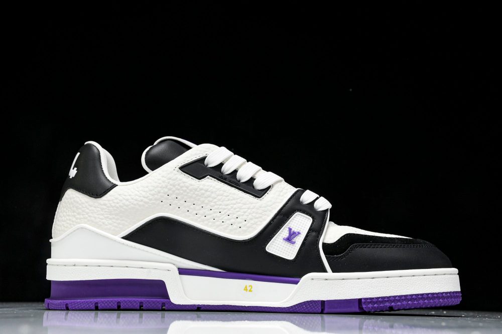 Louis Vuittоп Trainer Low 'Black White Violet Sole' - Image 2