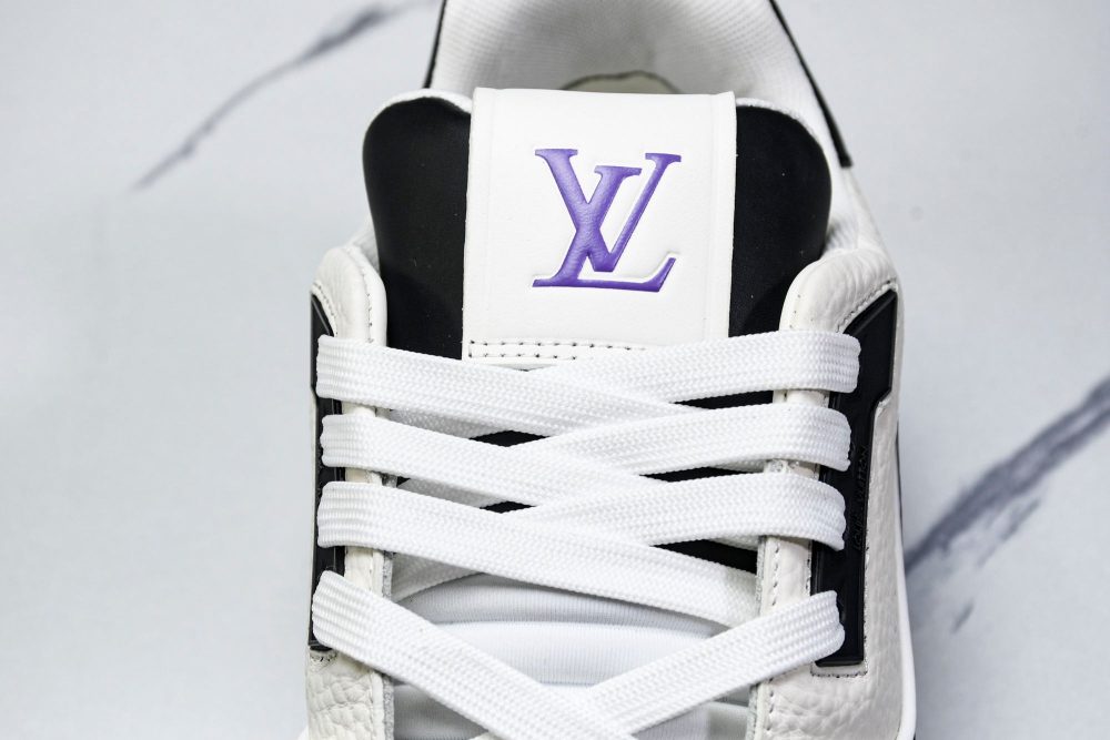 Louis Vuittоп Trainer Low 'Black White Violet Sole' - Image 12