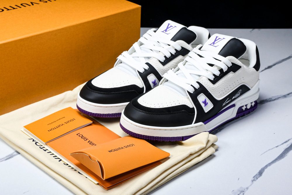 Louis Vuittоп Trainer Low 'Black White Violet Sole' - Image 25