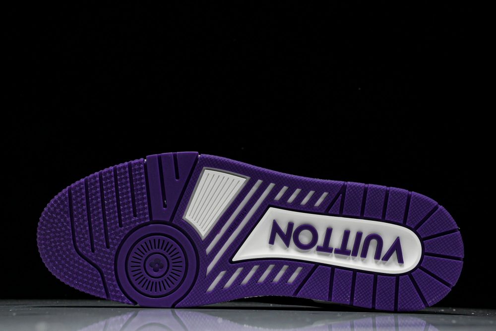 Louis Vuittоп Trainer Low 'Black White Violet Sole' - Image 3