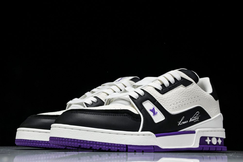 Louis Vuittоп Trainer Low 'Black White Violet Sole' - Image 6