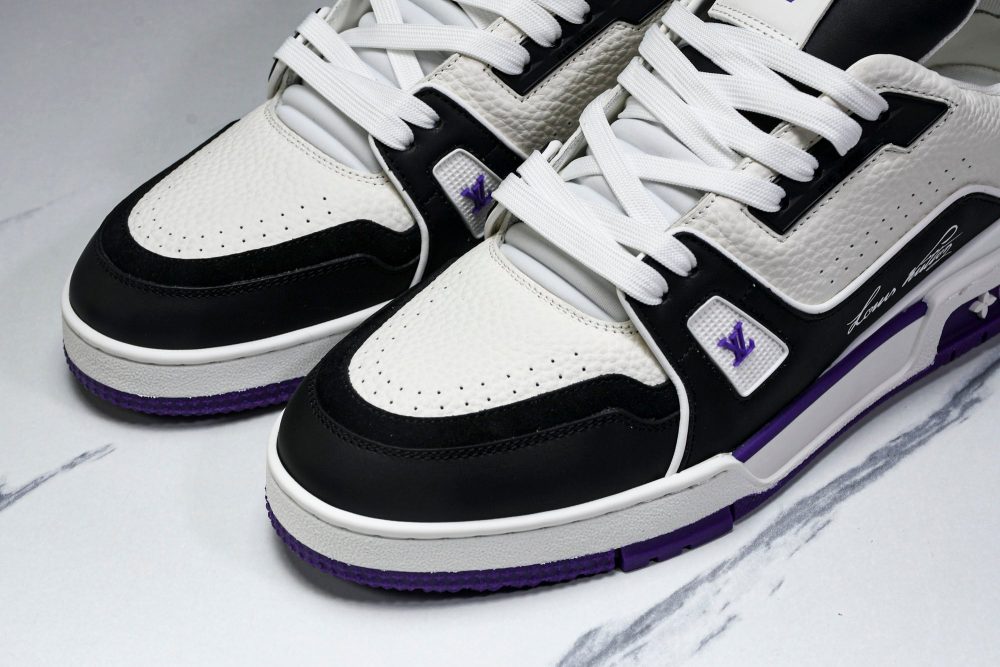 Louis Vuittоп Trainer Low 'Black White Violet Sole' - Image 15