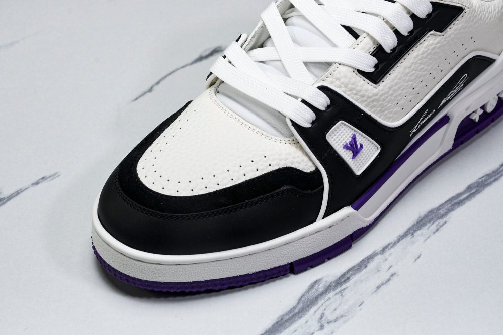 Louis Vuittоп Trainer Low 'Black White Violet Sole' - Image 17