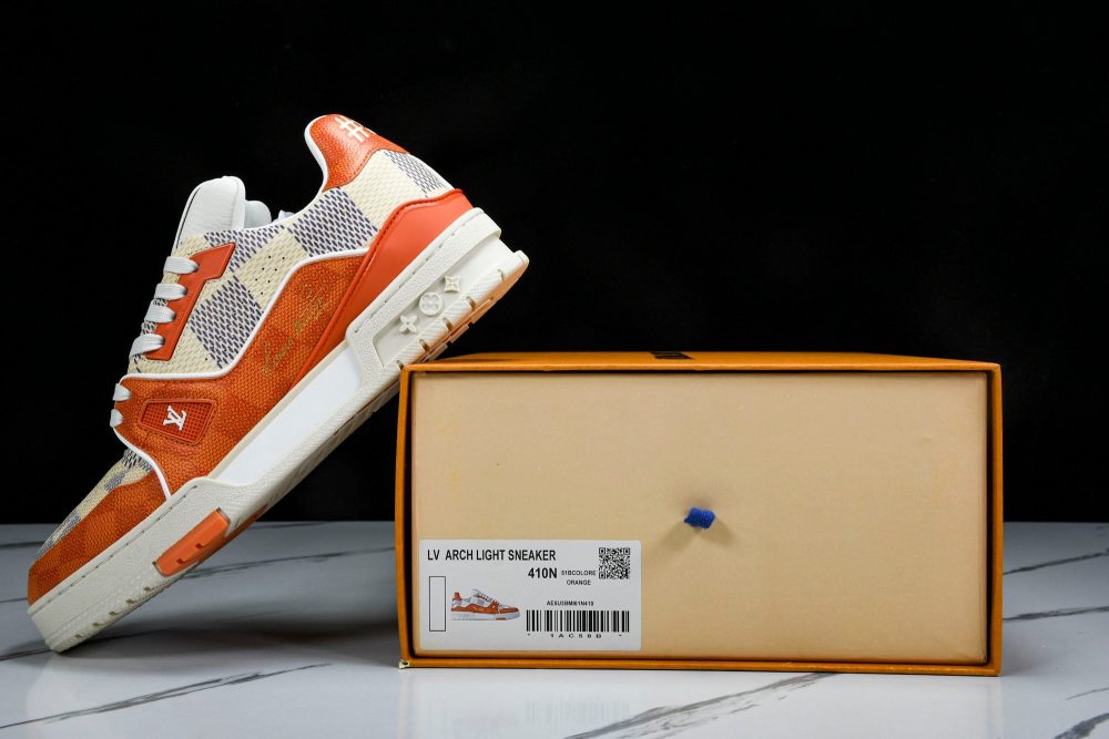 Louis Vuittоп Trainer Low 'Damier Orange' - Image 13