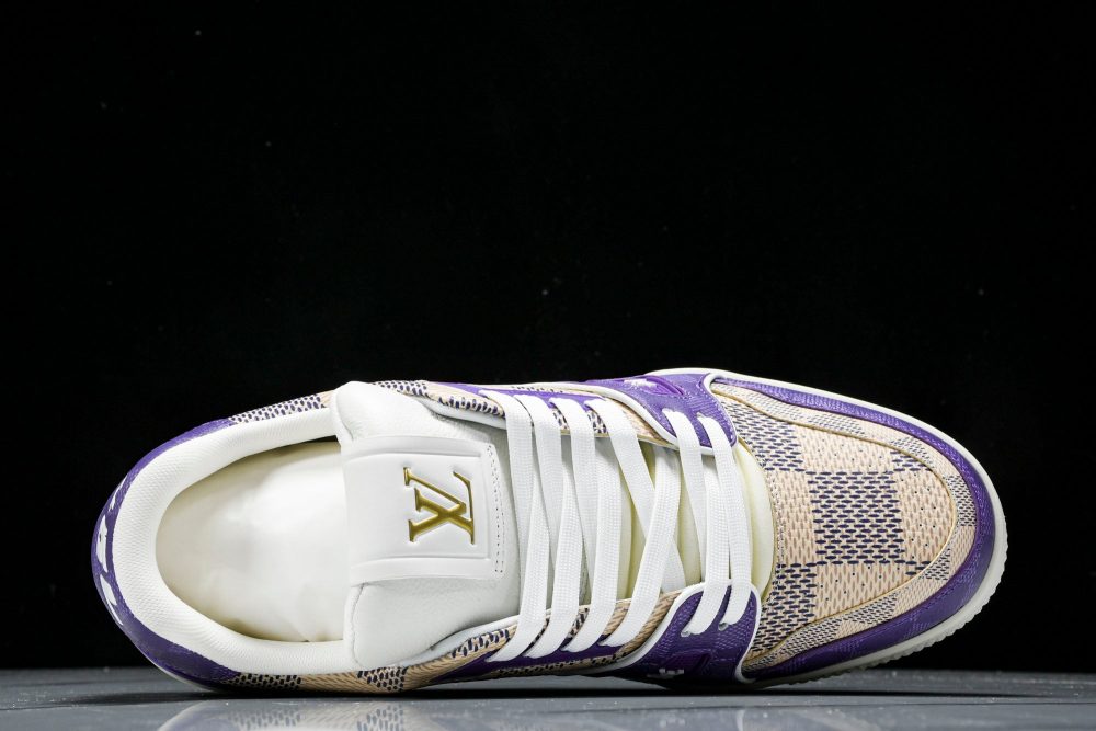 Louis Vuittоп Trainer Low 'Damier Purple' - Image 4
