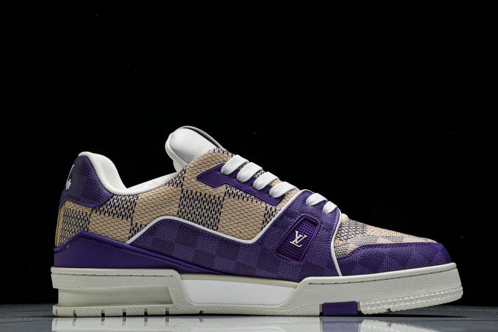 Louis Vuittоп Trainer Low 'Damier Purple' - Image 3
