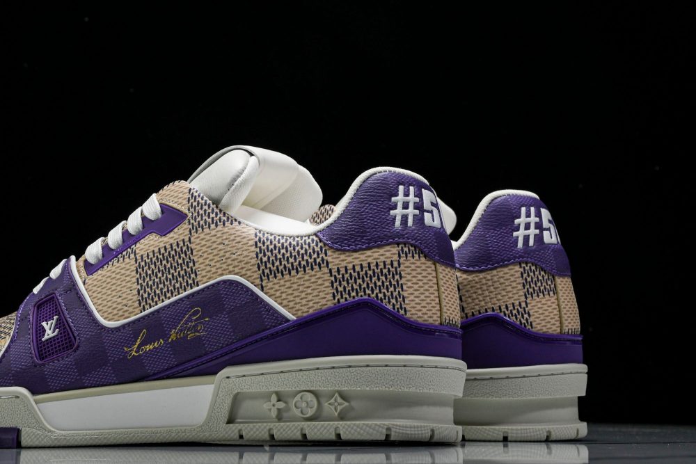 Louis Vuittоп Trainer Low 'Damier Purple' - Image 7