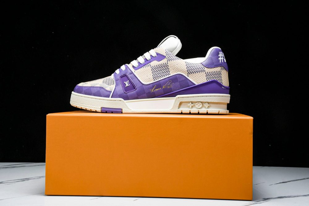 Louis Vuittоп Trainer Low 'Damier Purple' - Image 18