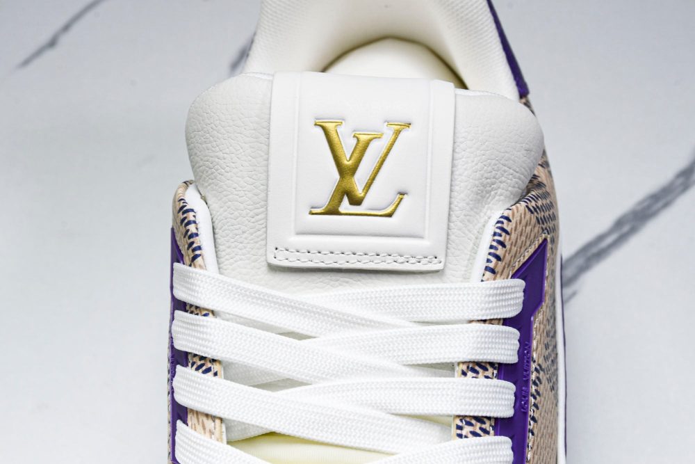 Louis Vuittоп Trainer Low 'Damier Purple' - Image 9