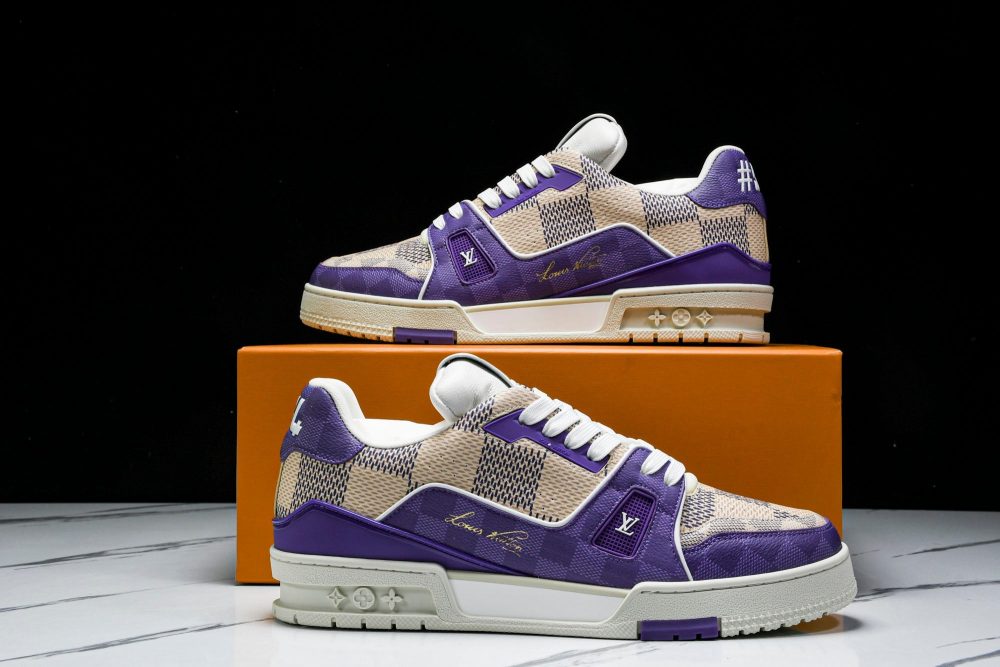 Louis Vuittоп Trainer Low 'Damier Purple' - Image 23