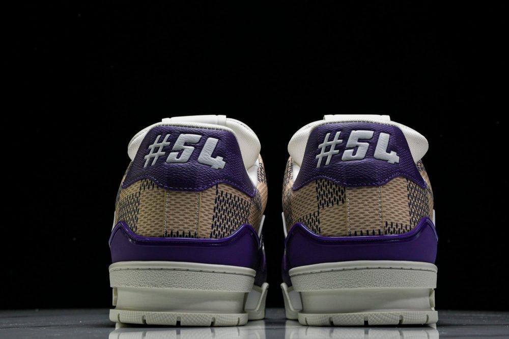 Louis Vuittоп Trainer Low 'Damier Purple' - Image 8
