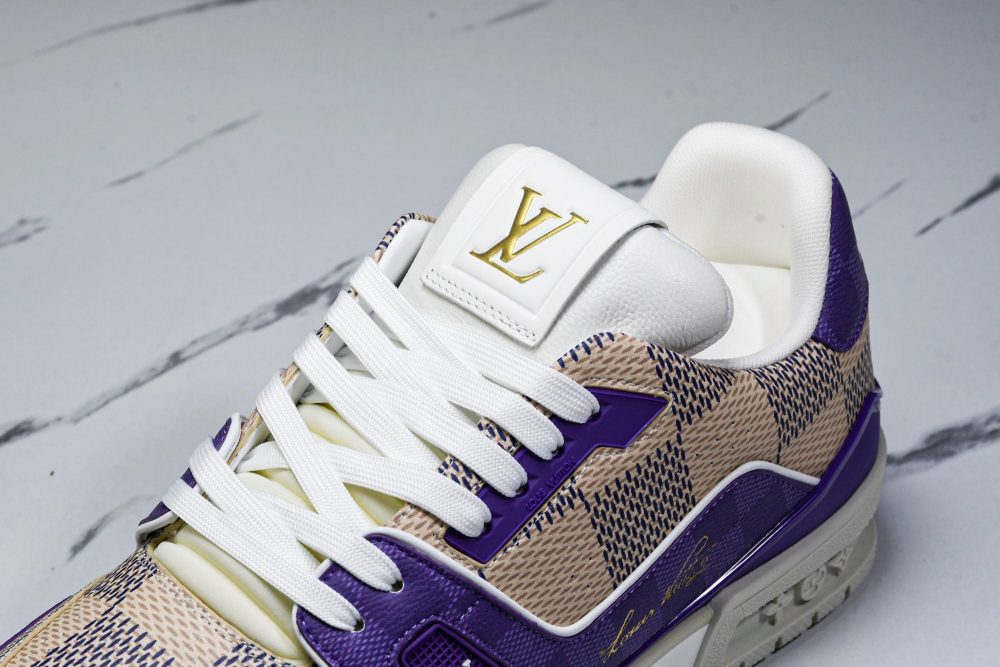 Louis Vuittоп Trainer Low 'Damier Purple' - Image 15