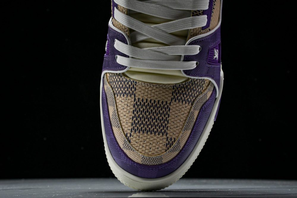 Louis Vuittоп Trainer Low 'Damier Purple' - Image 5