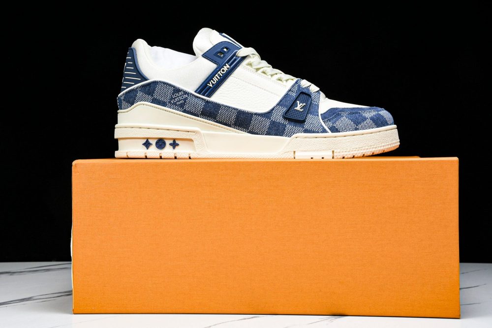 Louis Vuittоп Trainer Low 'Damier White Blue' - Image 15