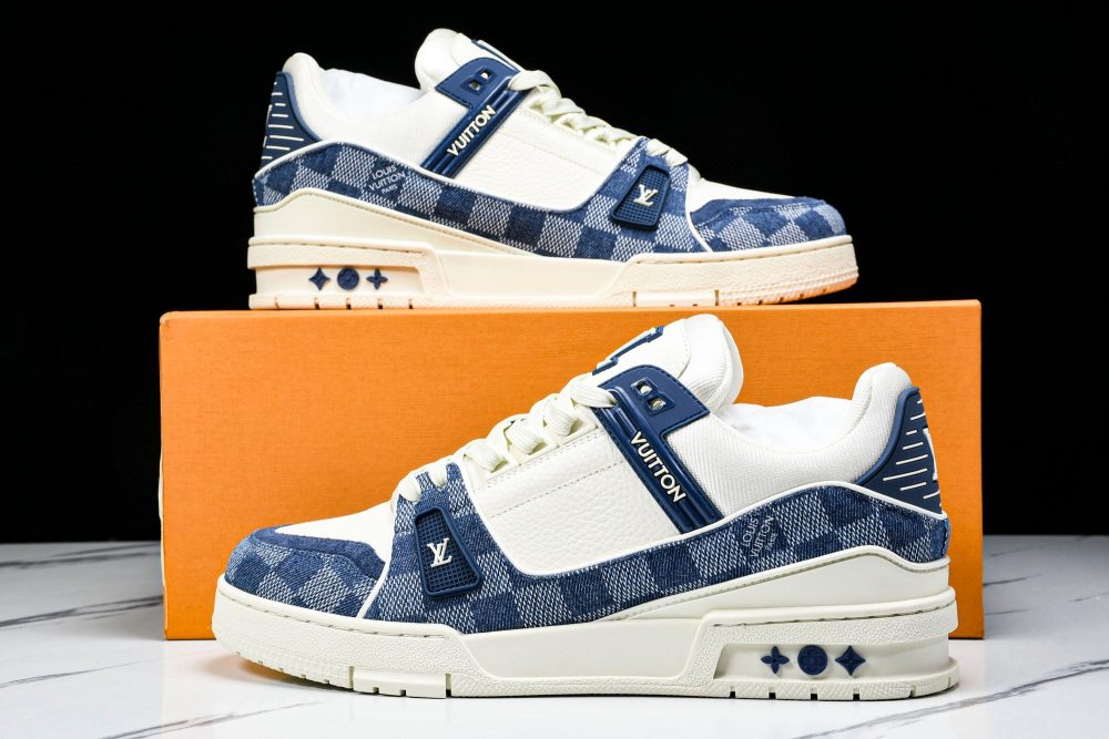 Louis Vuittоп Trainer Low 'Damier White Blue' - Image 16
