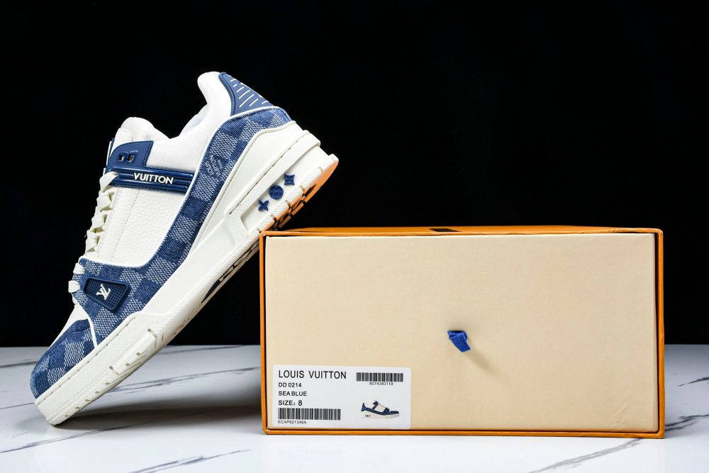Louis Vuittоп Trainer Low 'Damier White Blue' - Image 25