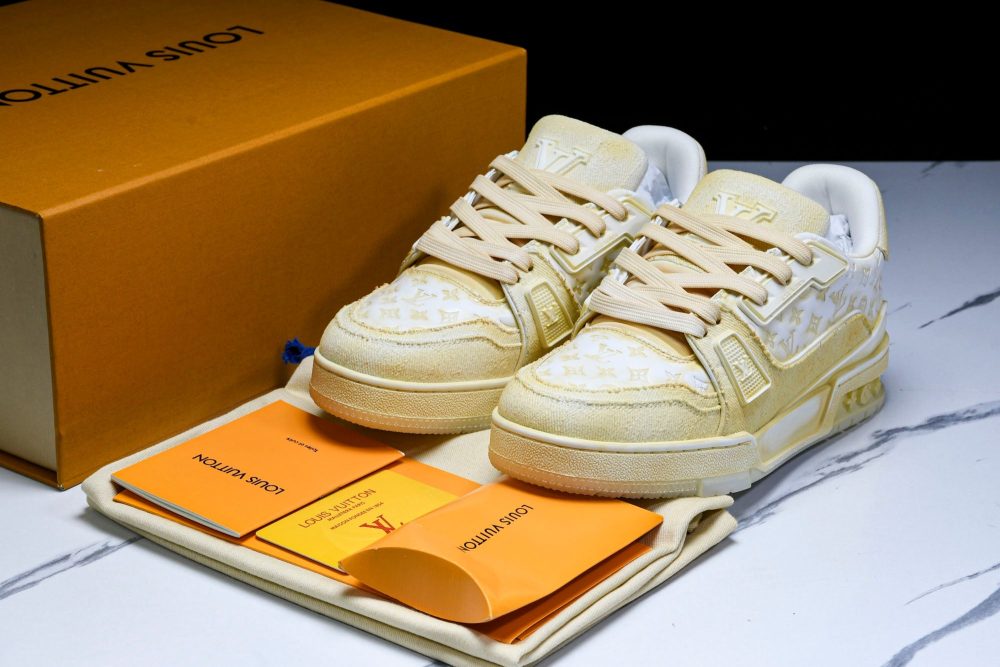 Louis Vuittоп Trainer Low 'Yellow Distressed' - Image 18