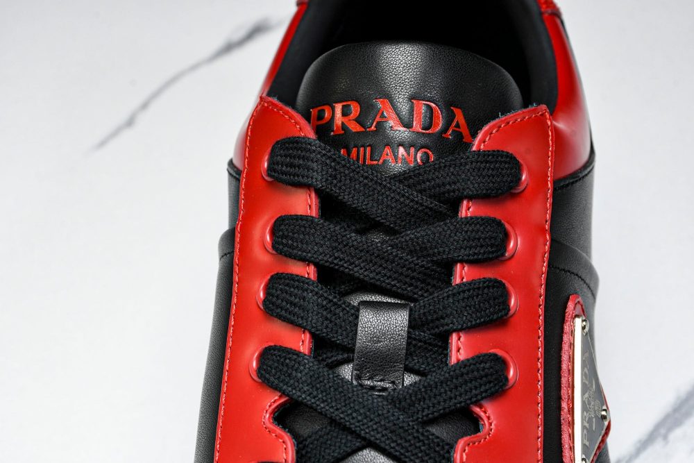 Prada Downtown Sneaker 'Black Red' - Image 8