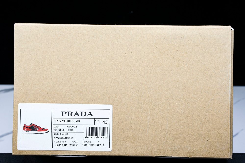 Prada Downtown Sneaker 'Black Red' - Image 34