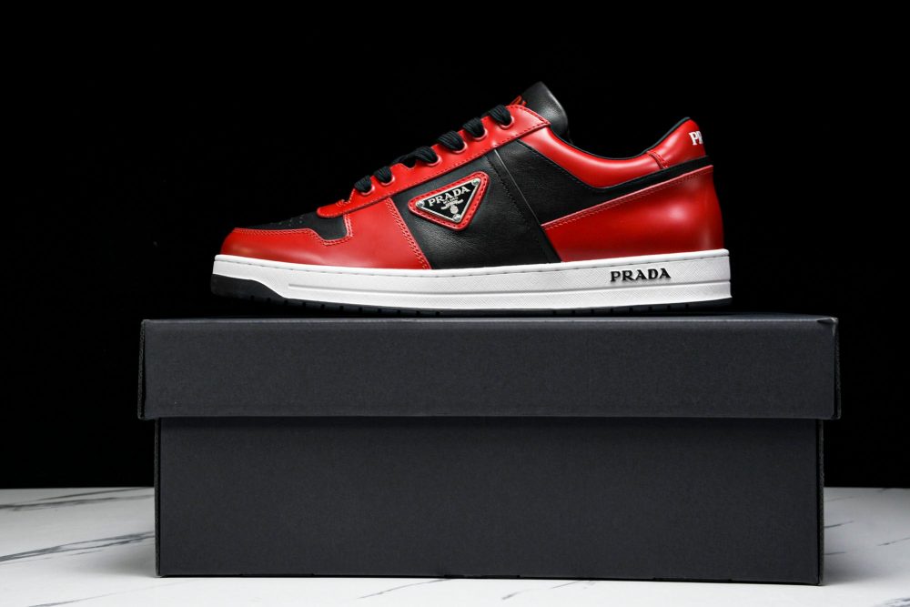 Prada Downtown Sneaker 'Black Red' - Image 37