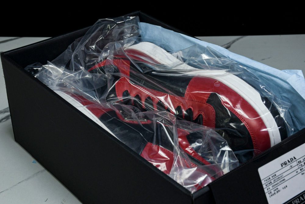 Prada Downtown Sneaker 'Black Red' - Image 18