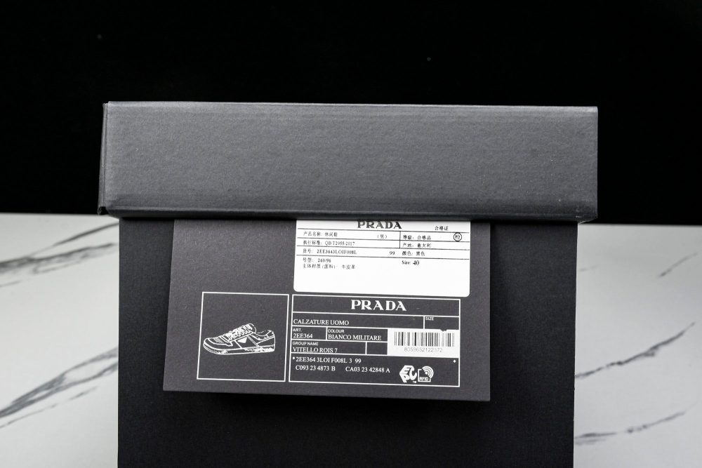 Prada Downtown Sneaker 'Black White' - Image 25