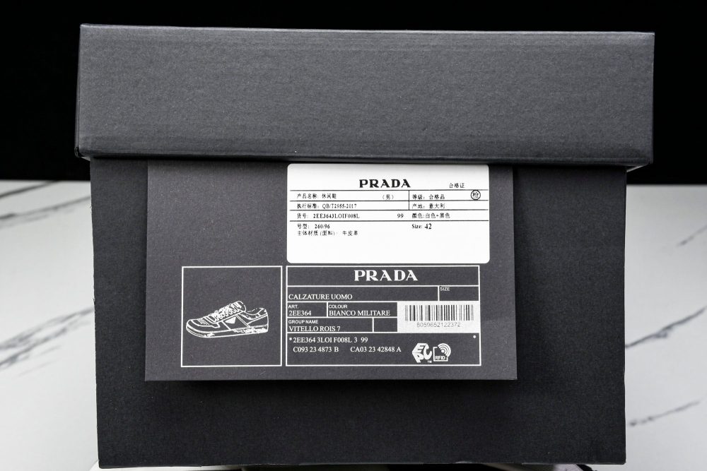 Prada Downtown Sneaker 'White Black' - Image 23